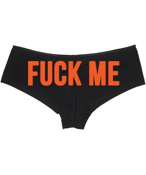 Panties Fuck Me boy Short Panties - Naughty Flirty Boyshort underewear - Orange - CY1879ZKREZ