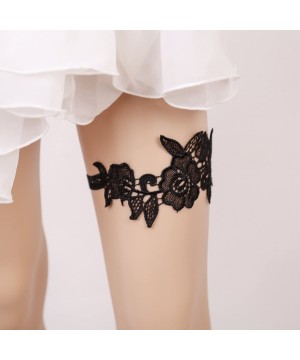 Garters & Garter Belts Wedding Garter Bridal Wedding Accessories Bride Gift Lace - Black - C918C9QDT9W