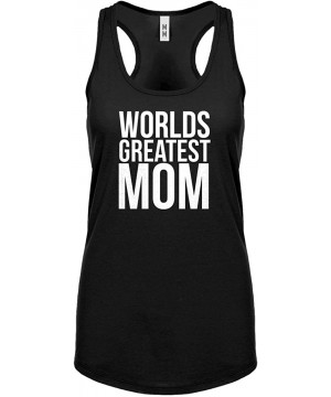 Camisoles & Tanks Worlds Greatest Mom Womens Racerback Tank Top - Black - CC18589SKM5