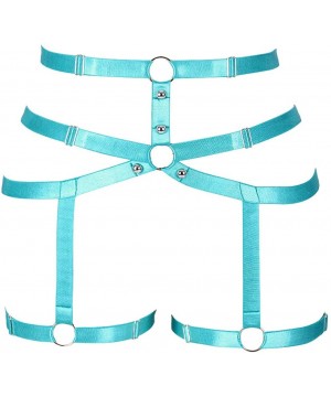 Garters & Garter Belts Female Body Harness Garter Leg cage Soft Elasticity Carnival Punk Gothic Adjustable Belt - Jade Green ...