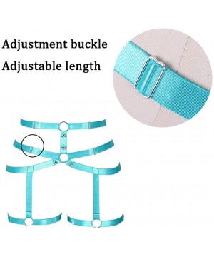 Garters & Garter Belts Female Body Harness Garter Leg cage Soft Elasticity Carnival Punk Gothic Adjustable Belt - Jade Green ...