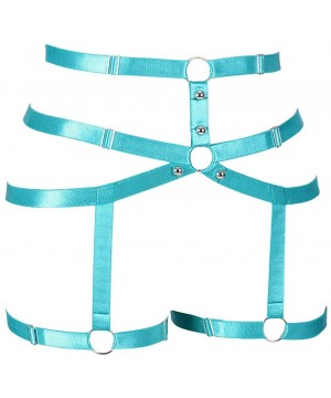 Garters & Garter Belts Female Body Harness Garter Leg cage Soft Elasticity Carnival Punk Gothic Adjustable Belt - Jade Green ...