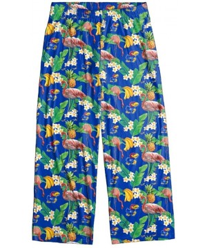 Sleep Bottoms Kansas Jayhawks Men's Scatter Pattern Floral Pajama/Lounge Pants - Multi - CU18YDEXC7D