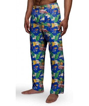 Sleep Bottoms Kansas Jayhawks Men's Scatter Pattern Floral Pajama/Lounge Pants - Multi - CU18YDEXC7D