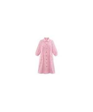 Sets Plush Fleece Button Front Robe with Pockets- Collar - Lavender - C5193YUIUT3