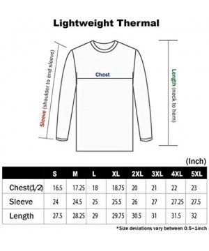 Undershirts Flat Base Layer Crew Neck Thermal Rib Fitted Long Sleeve Round Neck Slim Fit Soft Cotton Lightweight Thermal - Bl...