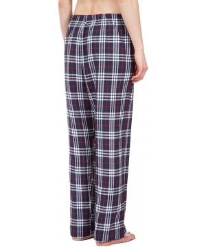 Bottoms Women's Plaid Lounge Pajama Bottoms - Navy Plaid Pants - C61888D5C7L