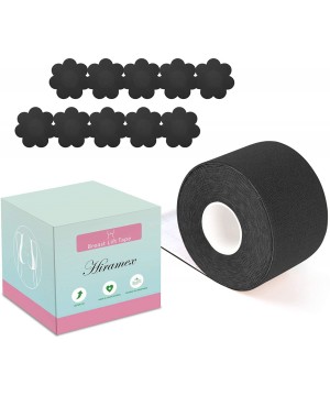 Accessories Boob Tape XL Body Tape Breast Lift Tape with 5 Pairs Adhesive Nippleless Covers - Black - CB196EOZ3TX