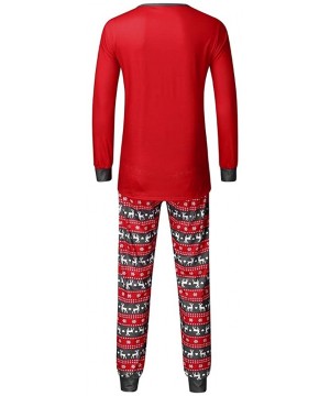 Sleep Sets Family Christmas Pajamas- Christmas Elk Print Tops+Pants Matching Family Sleepwear Homewear Set Soft Family Pajama...