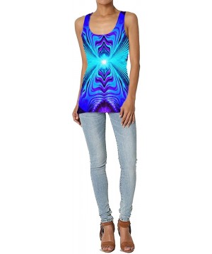 Camisoles & Tanks Girl's Purple Teal Reiki Energy Chakra Art Blue Light Tank Top Tanktop Women Basic Plain Premium Classic Wi...