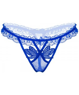 Bustiers & Corsets Womens Underwear-2019Sexy Women Lace Low Waist Underwear Bow Panties Lingerie Thongs - 5903blue - C718T962UK2