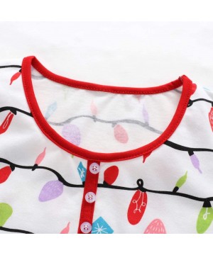 Sets Family Christmas Pajamas Set Colorful Sleepwear PJs Matching - Mom White - C218KA2WIWY