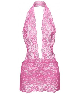 Garters & Garter Belts Women Lace Teddy Lingerie Sexy Deep V Halter One Piece Bodysuit Nightdress Honeymoon Valentine's Day L...