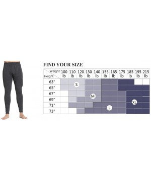 Thermal Underwear Men's Ultra Soft Heavyweight Thermal Underwear-Mens Casual Cotton Top & Bottom Fleece Lined Long Johns - Li...