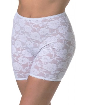 Panties Elastic Anti-Chafing Lace Panty Shorts - Prevent Thigh Chafing - White - C918WMCX5MG