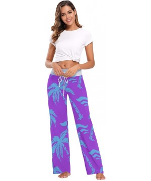 Bottoms Women's Fashion Yoga Pants Palazzo Casual Print Wide Leg Lounge Pants Comfy Casual Drawstring Long Pajama Pants - Tro...