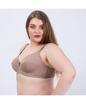 Bras Women's Full Figure Wirefree Bra Comfortable Cooling Ladies Bra Adjustment Underwear - A Khaki - CA196ENYSDU