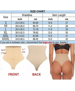 Shapewear Women High Waist Thong Body Shaper Breatheable Seamless Pulling Underwear Body Shaper Tummy Control Panties - Black...