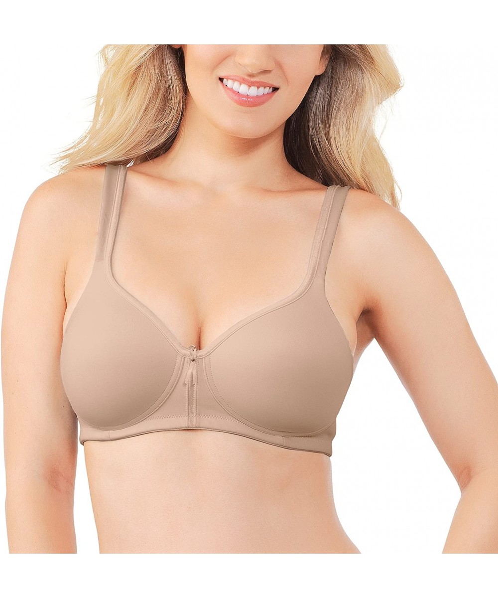 Bras Women's Body Caress Full Coverage Wirefree Bra 72335 - Damask Neutral - CU12OBT45TR