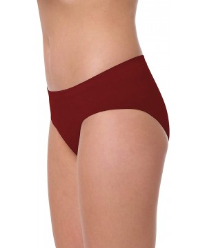 Panties 6 Pack Women's Brief Panty - No Pinching Seamless Technology - Claret-red - CV18Y3HLWZY