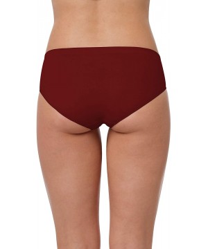 Panties 6 Pack Women's Brief Panty - No Pinching Seamless Technology - Claret-red - CV18Y3HLWZY