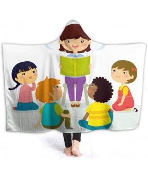 Robes Hooded Blanket for Girls Woman Rea A Book to Young Children Adults | Large Soft Cozy Blanket Wrap with Hood for Sleep O...