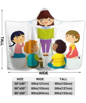 Robes Hooded Blanket for Girls Woman Rea A Book to Young Children Adults | Large Soft Cozy Blanket Wrap with Hood for Sleep O...