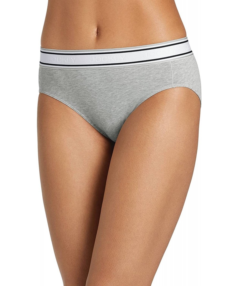 Panties Women's Underwear Retro Stripe Hi Cut - Grey Heather - CI190S8X8UX