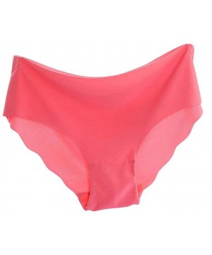 Robes Soft Underwear Panties- Women Invisible Underwear Thong Cotton Spandex Gas Seamless Crotch - Watermelonred - C618W8D7O9S