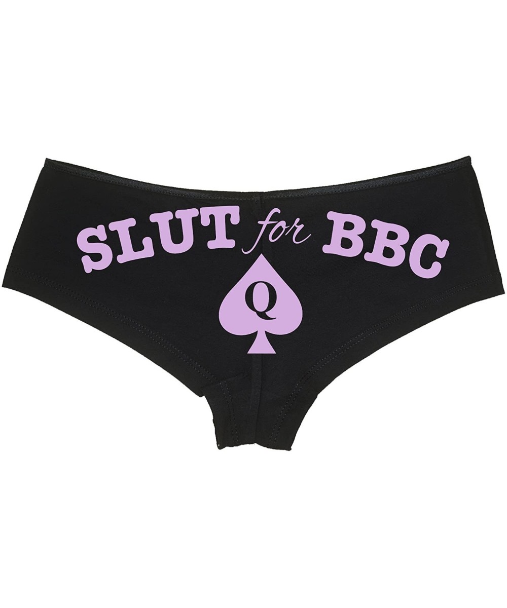 Panties Slut for BBC - Queen of Spades Boy Short Panties - Love Big Black Cock Boyshort Underwear - Lavender - CP187EC5N74