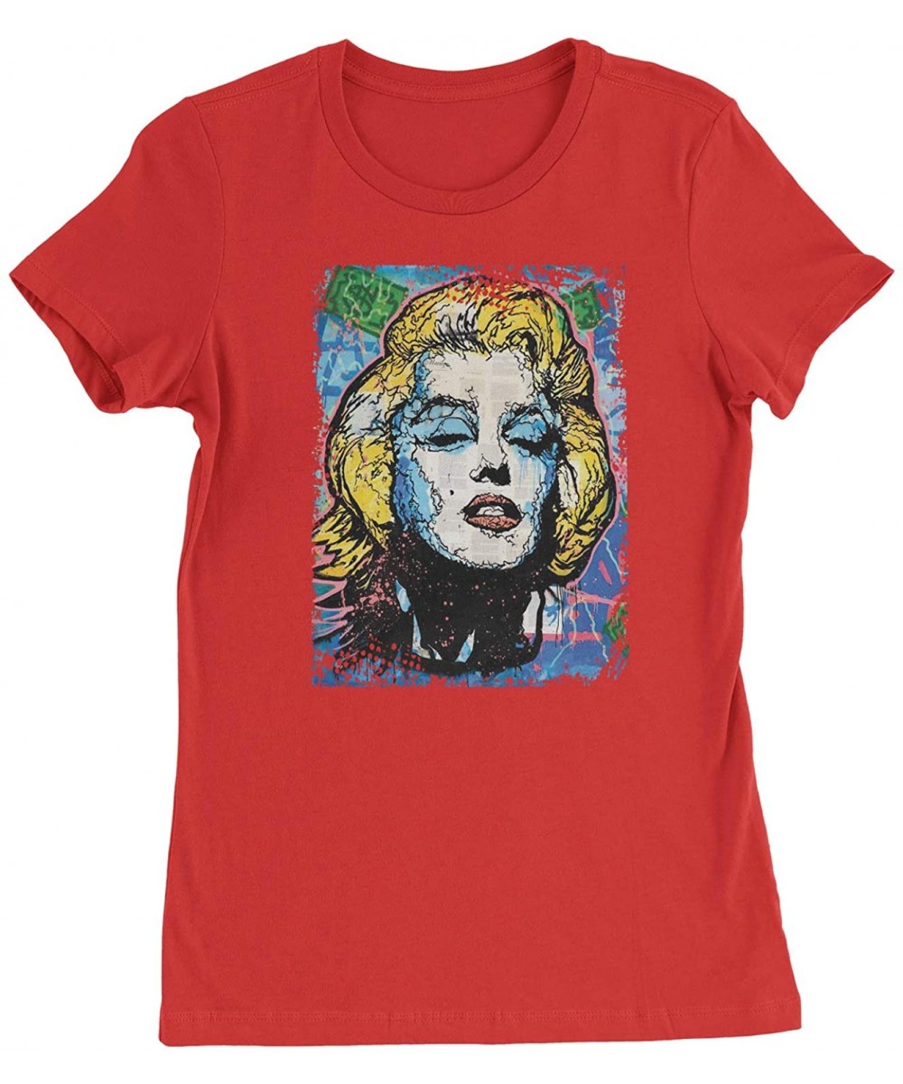 Camisoles & Tanks Pop Art Marilyn Monroe Womens T-Shirt - Red - CM18S6R3Q3O