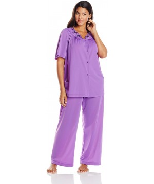 Sets Women's Petals Short Sleeve Pajama - Purple - CD115UKHAQN