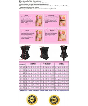 Bustiers & Corsets Heavy Duty 26 Double Steel Boned Waist Training Satin Underbust Tight Shaper Corset 8522-SA - Pink - C3122...