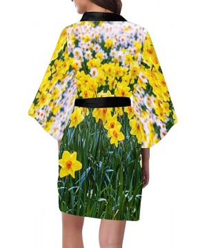 Robes Custom Flower Field Women Kimono Robes Beach Cover Up for Parties Wedding (XS-2XL) - Multi 1 - CJ194TE4DK8