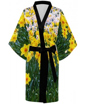 Robes Custom Flower Field Women Kimono Robes Beach Cover Up for Parties Wedding (XS-2XL) - Multi 1 - CJ194TE4DK8