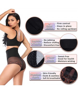 Shapewear Women's Bodysuit Shaper Tummy Control Seamless Shapewear Briefs High Waist - Black01 - CR183GT5D3Z