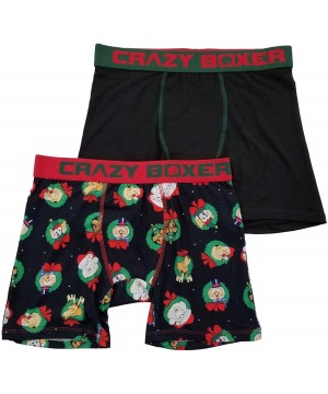 Boxer Briefs Men's Novelty Holiday Boxer Briefs - Black - CZ19EI78LMN