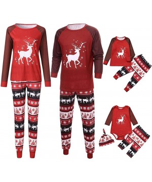 Sleep Sets Christmas Pajama Set Patterned Family Pajamas PJs Matching Sleepwear for Women Men Girls Boys Baby Deer Pullover F...