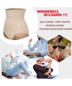 Shapewear Seamless Butt Lifter Shaper Tummy Control Shapewear Panties Hi-Waist Briefs - Beige - CO18M4RAROI