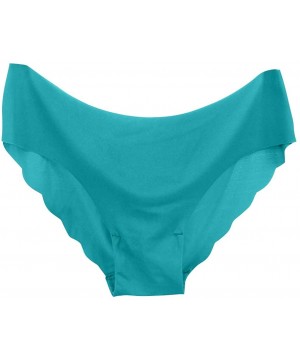 Panties Women Invisible Hipster Panties Soft Seamless Laser Cut Brief Underwear - Green - CU193TET20Z