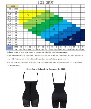 Shapewear Womens Sexy Shapewear Butt Lifter Body Shaper Tummy Control Bodysuit Postpartum Faja Plus Size - Black-zipper-style...