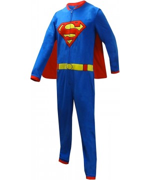 Sleep Sets Men's Superman One Piece Union Suit Pajama with Detachable Cape - CG12080D7PX