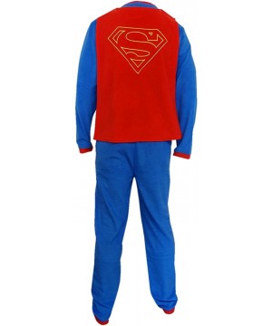 Sleep Sets Men's Superman One Piece Union Suit Pajama with Detachable Cape - CG12080D7PX