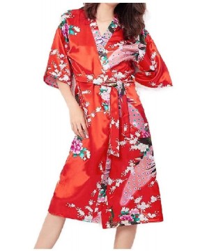 Robes Women's Peacock Lounger Spa Bathrobe Nightshirt Gown Loungewear AS1 L - As1 - CA19DCSEQXC