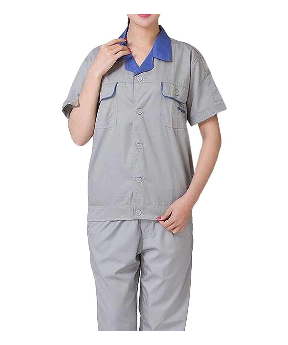 Sleep Sets Short Sleeve 2 Piece Outfits Coverall Work Uniform Top and Bottom - 6 - CT18SZDEGTM