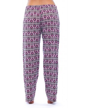 Bottoms Silky Soft Women Pajama Pants with Stretch PJs Sleepwear - Paisley Floral Berry - CX12O1PEKRK