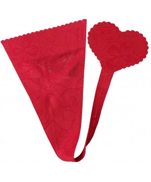 Bustiers & Corsets Women Sexy Lingerie Lace G-String Knickers Underwear Open Crotch Thongs Panties - Red - CS18SIK5RAR