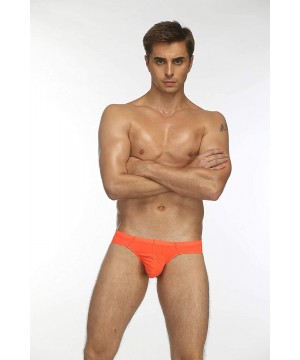 G-Strings & Thongs Men's Thongs Underwear Sexy Ass Freedom Solid Color - Red - CA18AGM5XUN