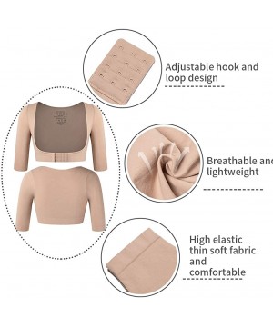 Shapewear Women Seamless Upper Arm Shaper Compression Vest Back Support Bras with Light Posture Corrector Tank Top - Beige（ne...