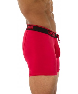 Boxer Briefs Men's Boxer Briefs with Support Pouch - Regular Support- 6 Inch Inseam - Red - CN12OBMOLP9